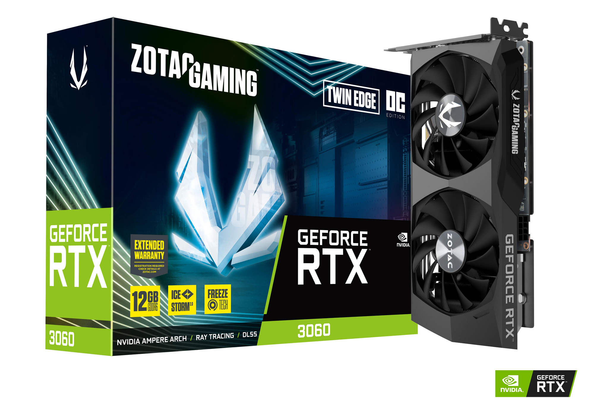 GeForce RTX 3060をオーバークロック仕様で搭載したグラボ「ZOTAC