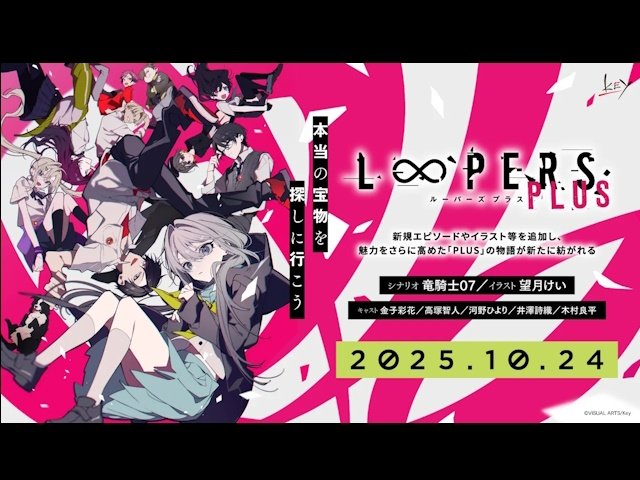キネティックノベル『LOOPERS PLUS』豪華限定版予約スタート！8月1日新